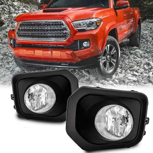 DURAFORCE For 2016-2023 Toyota Tacoma SR SR5 TRD Fog Lights Bumper Lamps Clear Lens Pair