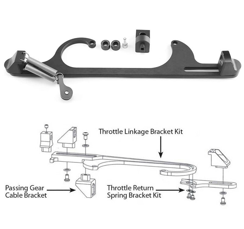 Throttle Cable Carb Bracket for Holley 4150 4160 Carburetor 350 SBC Aluminum