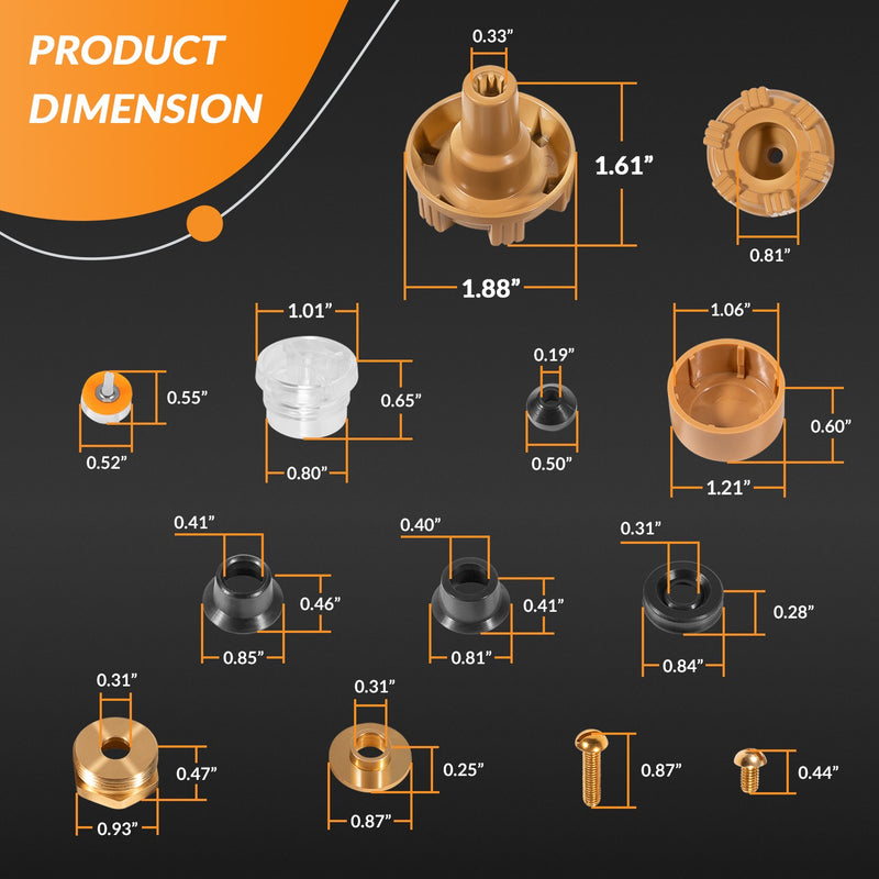 RK-17MH Wall Hydrant Metal Handle Repair Kit for Woodford Model 17 Faucet