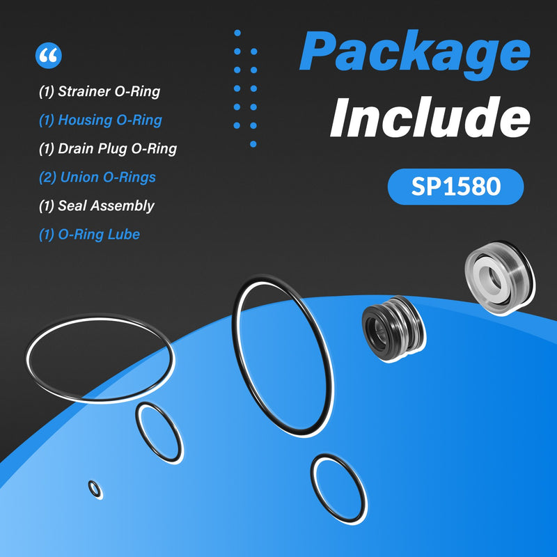 SP1580 Pump Seal Kit Replacement for Hayward Power-Flo LX SP1580 Pool Pump