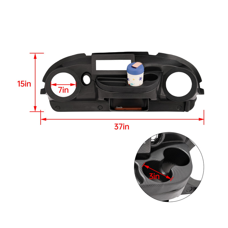 Carbon Fiber Style Radio Dash Dashboard Cover for Club Car Precedent