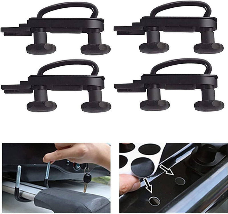 4x Universal Roof Box U-Bolt Clamps Cargo Carrier Roof Rack Bracket Mounting