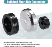 DURAFORCE 5 & 6 Hole Steering Wheel Hub Adapter for Chevy Flaming River Ididit GM Polished
