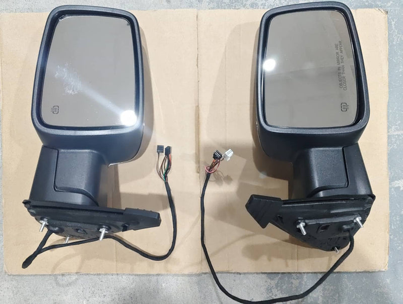 Pair Side Mirror Chrome Power Fold Heated Temp Sensor for 2013-2019 Ram 1500