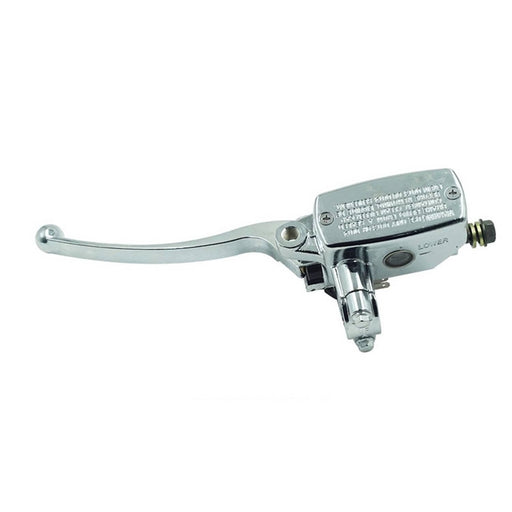 DURAFORCE 7/8" Left Handlebar Hydraulic Brake Master Cylinder Lever Chrome for Motorcycle