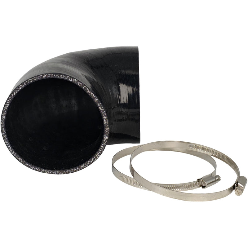 90 Degree 4" 102mm Elbow Turbo Intercooler Intake Silicone Coupler Hose Black
