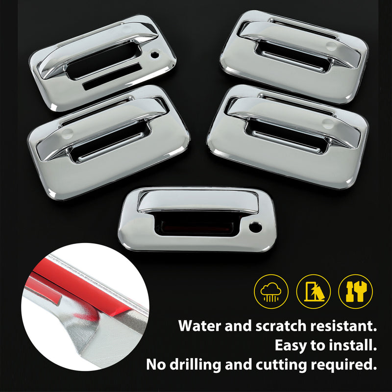 Chrome Door Handle Tailgate Covers With Keypad for Ford F150 2004-2014 4 Door
