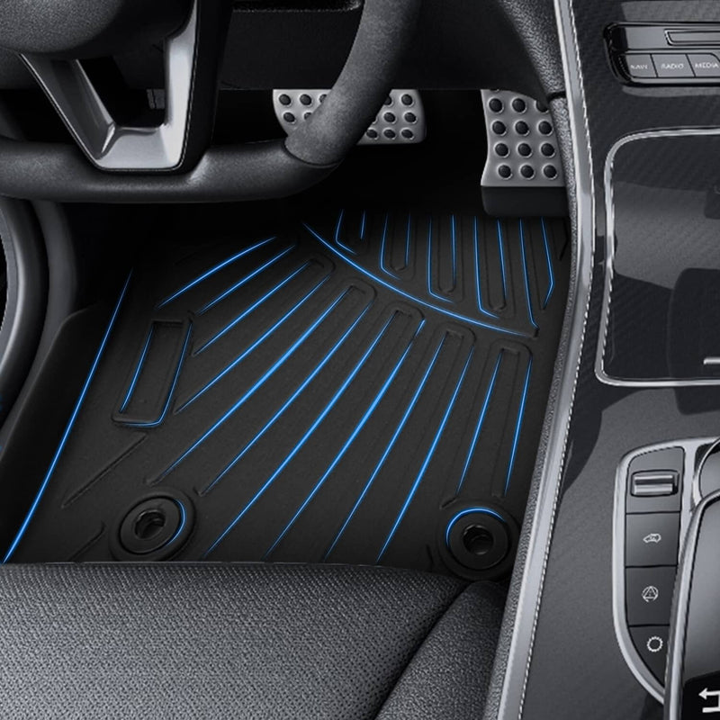 Floor Mats for Toyota Tacoma Double Cab 24-26 All Weather 3D Carpets TPE