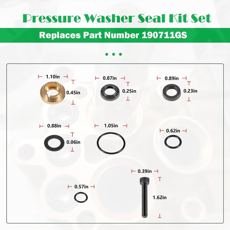 190595GS Pressure Washer Seal Kit Set for 27 Piece