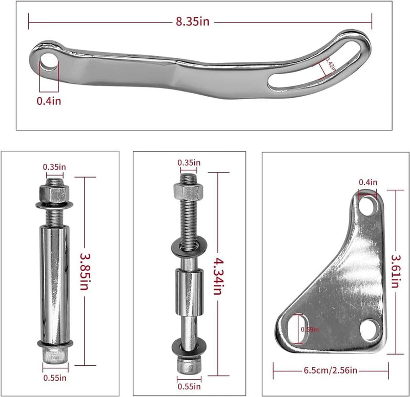Chrome Power Steering Pump Bracket Pulley Kit for SBC Chevy 350 305