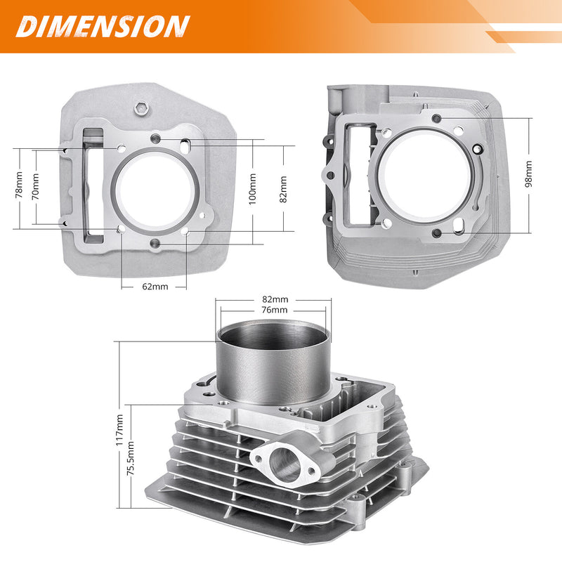 Cylinder Piston Top End Rebuild Kit for Kawasaki Bayou 300 KLF300B 2x4