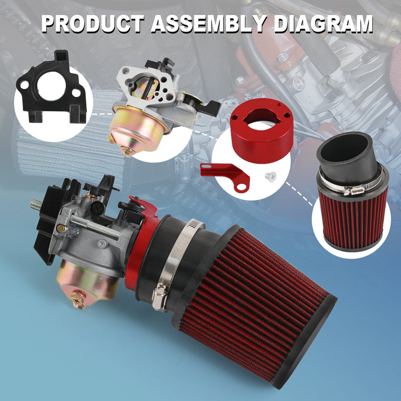 Air Filter Adapter Jet Kit Set for Predator 420CC 301CC 13HP 15HP Golf Cart