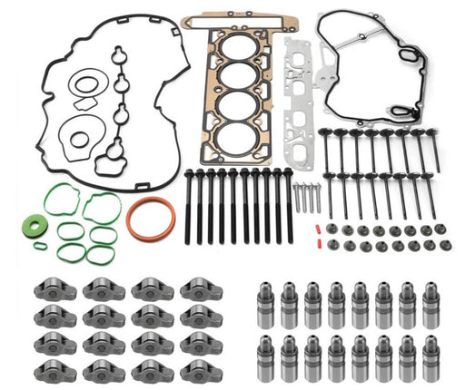 DURAFORCE Head Gasket Bolt 16Pcs Rocker Arm Valve Lifter Kit for Chevy GMC Buick 2.4L