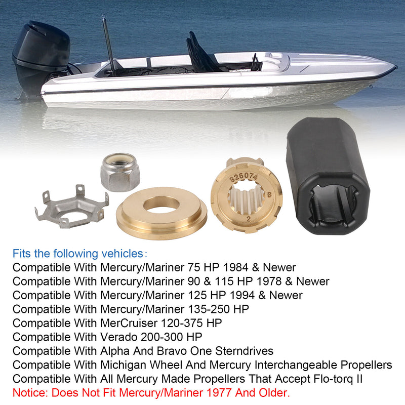 835257Q1 835257K1 Flo-Torq 2 II Propeller Hub Kit for Mercury MerCruiser Alpha