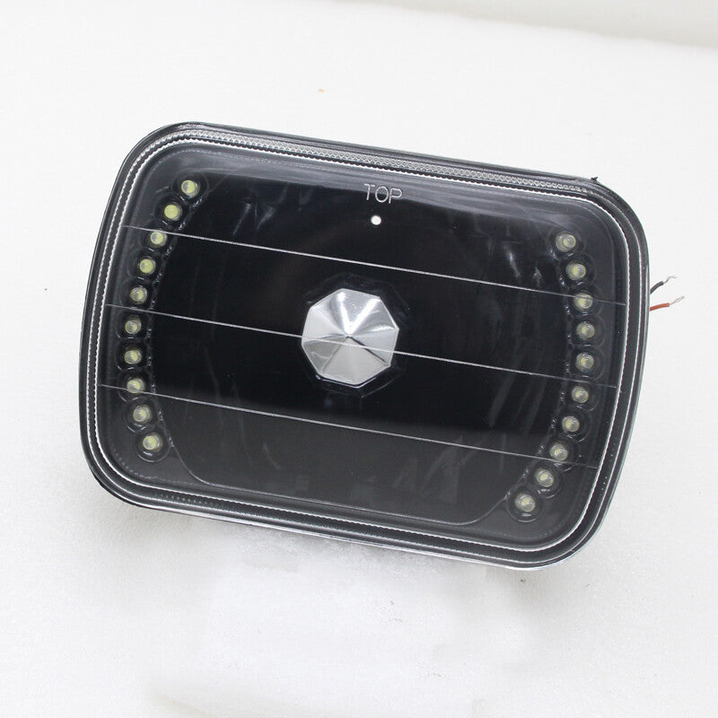 DURAFORCE 5x7 7x6 LED Headlights Black Housing for Ford F150 F250 F350 1978-1986