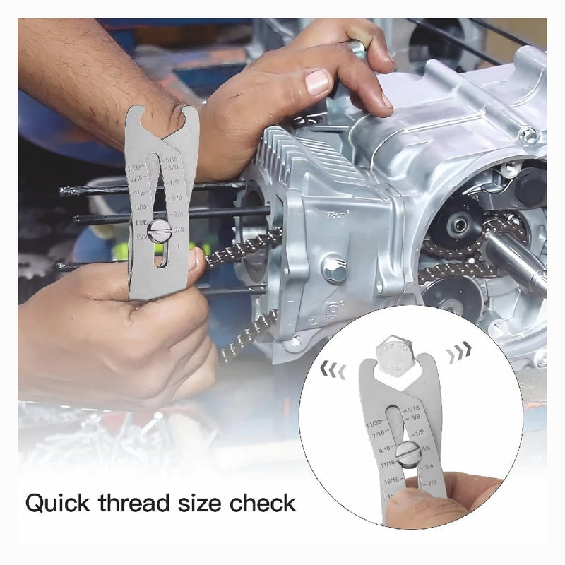 Bolt Nut Identifier Gauge Size Finder Keychain Tool Precise