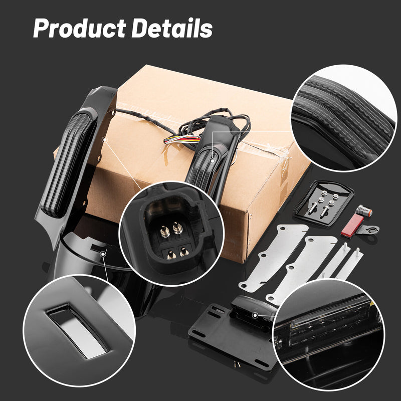 Rear Fender Fascia Light Kit with Turn Signal for Harley Street Glide FLHX 2014+