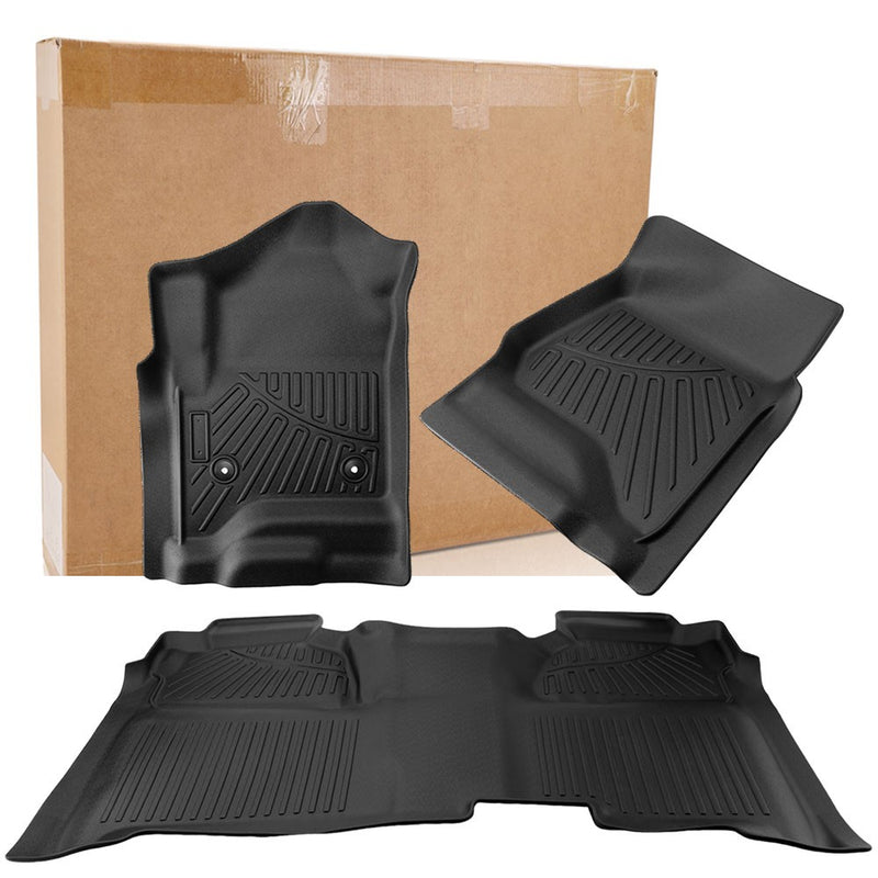 Floor Mats Liners for Chevy Silverado GMC Sierra Crew Cab 2014-2018 Front Rear