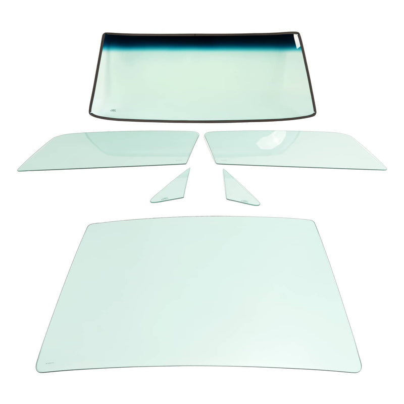 DURAFORCE Glass Windshield Vent Door Back Green Windows for Ford Mustang Fastback 1967-68