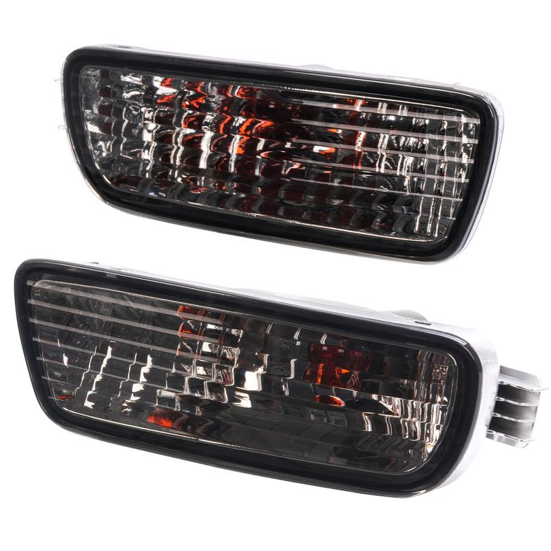 Front Bumper Smoked Turn Signal Lights Lamps for Toyota Tacoma 2001-2004 Pair