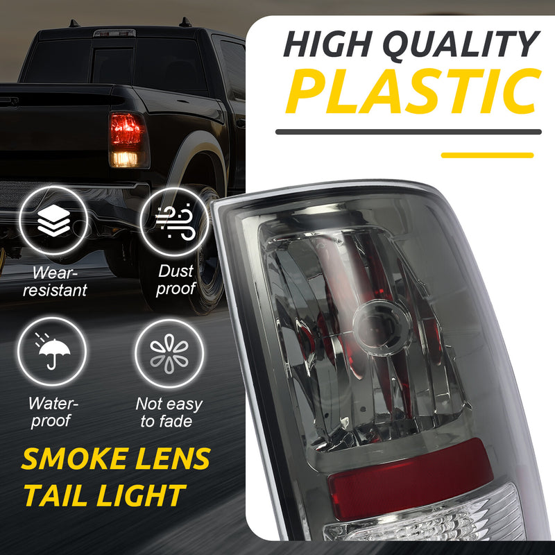 Left Right Smoke Tail Lights Brake Lamps for Dodge Ram 1500 2500 3500 2009-2018
