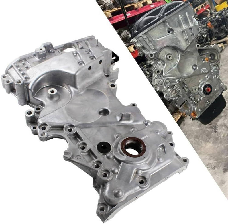 Silver Engine Oil Pump Timing Chain Cover for 2017-2020 Hyundai Elantra 2.0L
