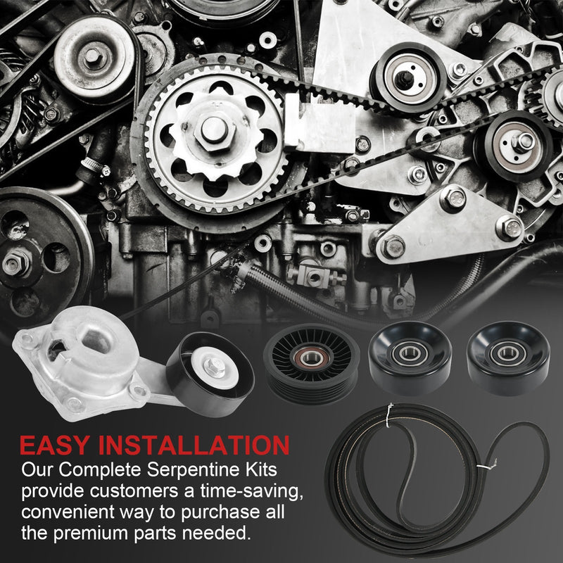 Serpentine Belt Drive Component Kit for Ford F-150 Lincoln Mercury V8 2005-2014