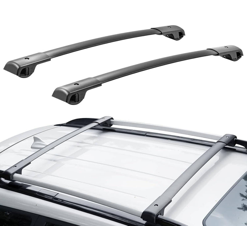 2x Black Aluminum Cross Bars Roof Racks Rail for Subaru Forester 2014-2024