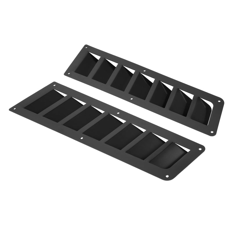 Universal Car Parts Hood Louver Vent Scoop Panel Set Cooling Kit Black