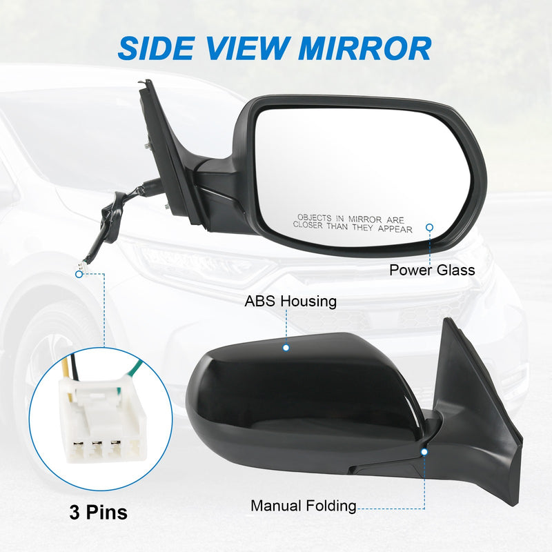 Passenger Side Power Textured Mirror for Honda CR-V 2017-2022 Built Model