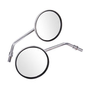 DURAFORCE Classical Chrome Motorcycle Rearview Side Mirrors for Honda Suzuki Kawasaki 2x
