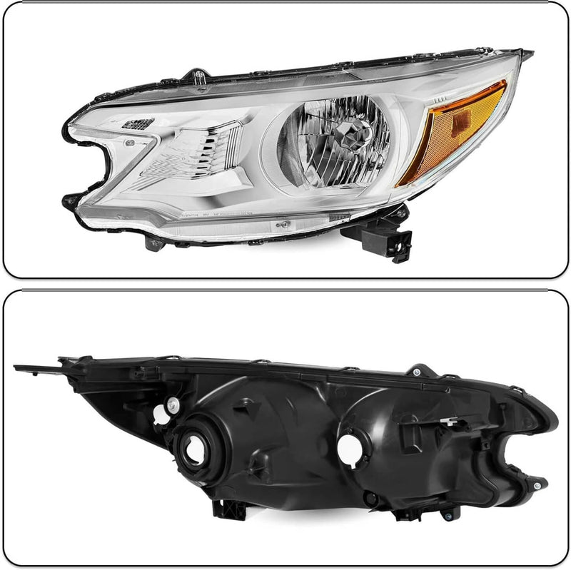 Pair Chrome Amber Corner Headlights for Honda CRV CR-V 2012-2014 Left Right
