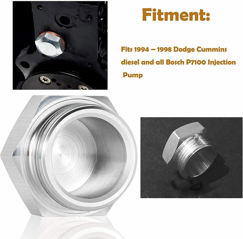 Rack Cap Plug for 1994-1998 Dodge Cummins P7100 Injection Pumps 2500 3500