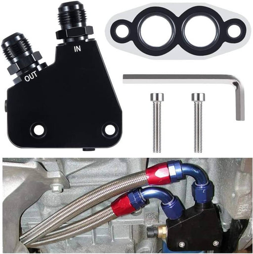 DURAFORCE Engine Oil Cooler Adapter Kit for GM LS1 LS2 LS3 LS6 LS7 LS9 2005-2019 Corvette
