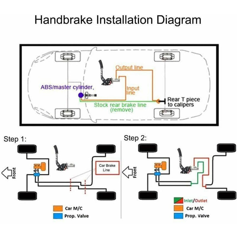 Universal Black Hydraulic Handbrake Drift Hydro E-Brake Racing Long Lever