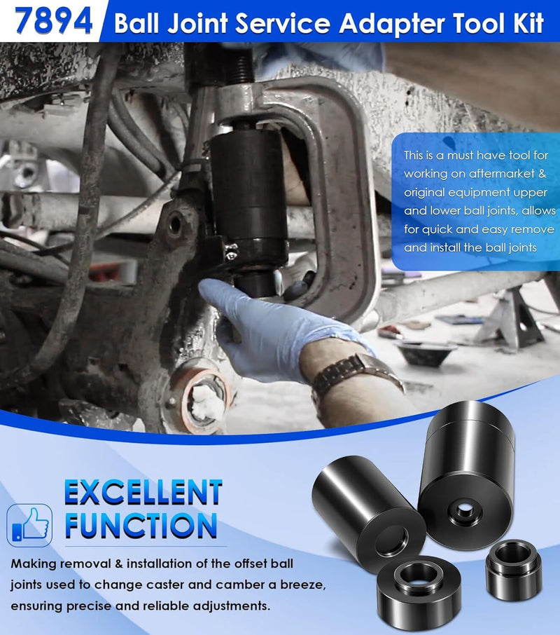 7894 Ball Joint Service Adapter Kit for Jeep Wrangler & for Dodge Ram Trucks