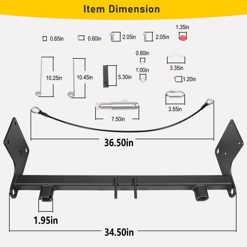 BX1126 Tow Bar Base Plate Bumper for Blue OX 2007-2018 Jeep Wrangler JK JKU