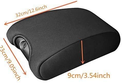 Center Console Armrest Pad Cover for Jeep Wrangler JK 2011-2018 Black
