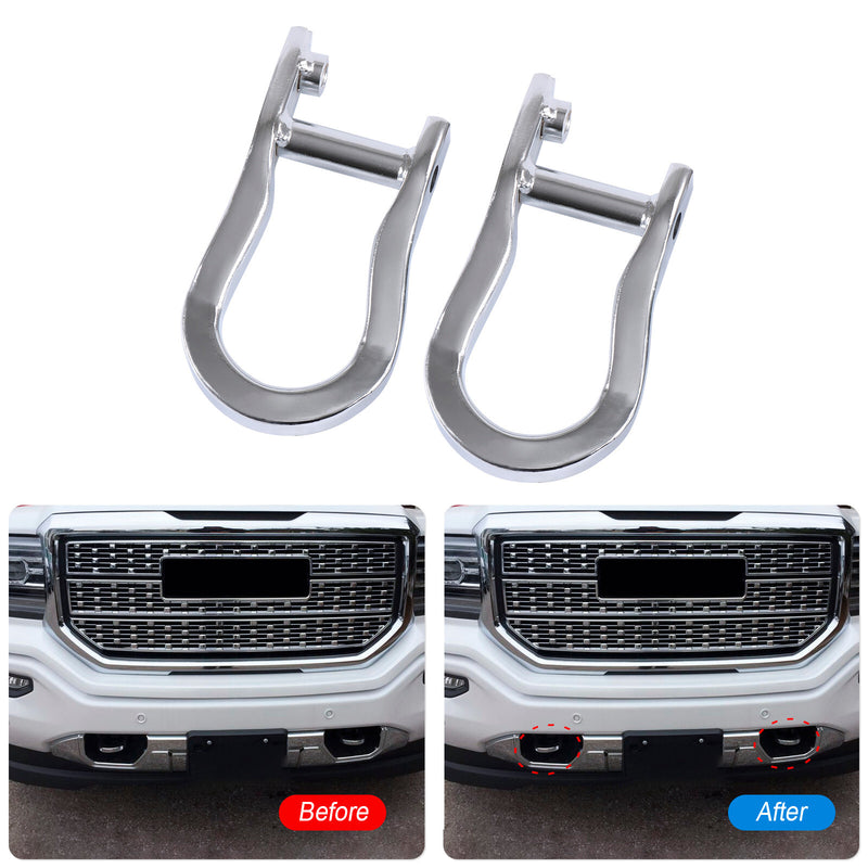 84072462 Chrome Tow Hooks Kit for GM Chevrolet Silverado Sierra 1500 07-19