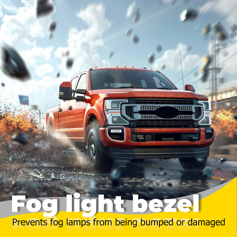 Bumper Fog Light Bezel for Ford F-250 F-350 2020-2022 Right Front