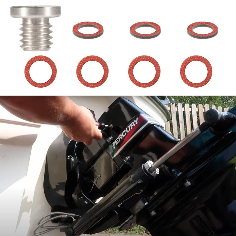 18-2244 Drain Plug Screw & Gasket Kit for Sierra Mercury Mercruiser #1 MR R
