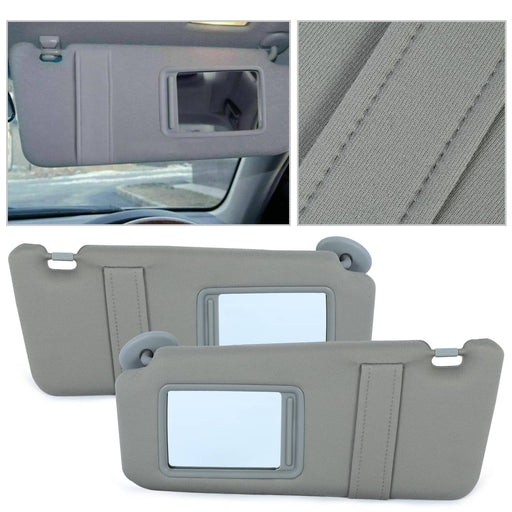 DURAFORCE Sun Visor Left & Right Side With Sunroof Gray for Toyota Camry 2007-2011 Pair