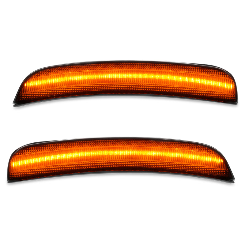 Front Side Marker Light Reflector for Chrysler 300 2015-2023 Amber LED Smoked