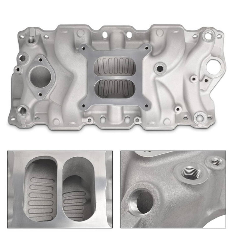 22026 Aluminum Dual Plane Intake Manifold for SBC Chevy 350 Small Block