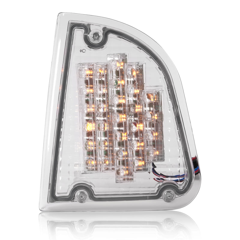 Clear LED Turn Signal Lights for Kenworth KW K300 T300 T330 T600 86-08 Pair