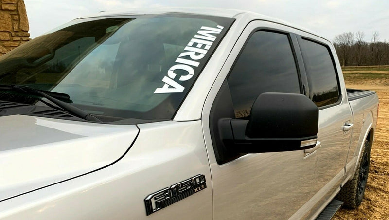 DURAFORCE Merica Murica Vertical Windshield Vinyl Decal Sticker 22 x 4 Inch Car Truck