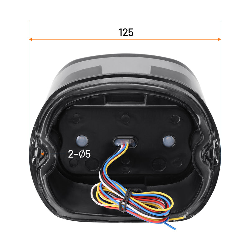 LED Brake Running Tail Light Rear Turn Signals Smoked for Harley Softail Dyna