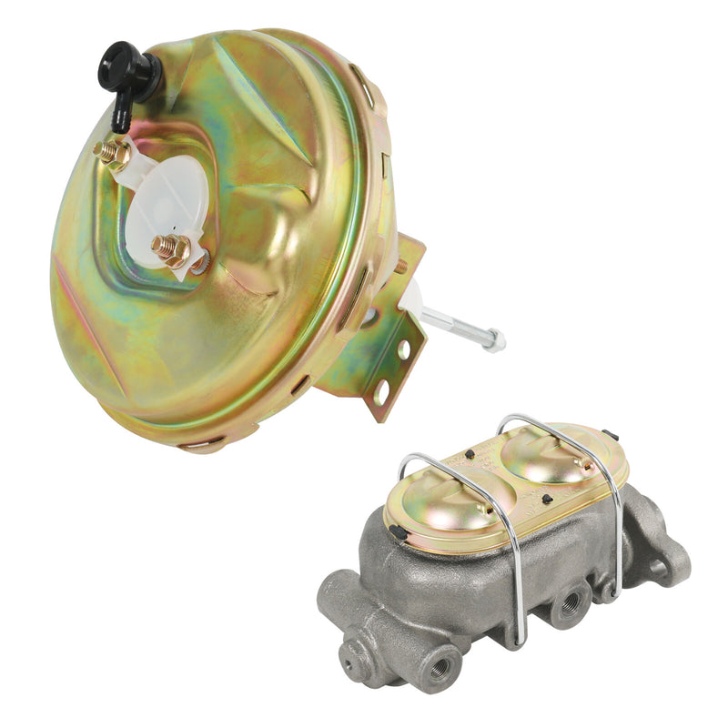 Body Disc Brake Conversion Kit 9" Booster Drilled Rotors for GM A F X 1964-72