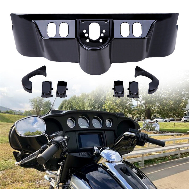 Vivid Black Batwing Inner Fairing Switch Cap Kit for Harley Electra Glide