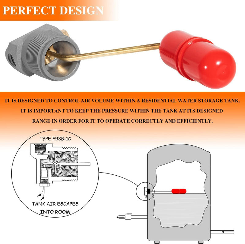 Air Volume Controls for Deep Wells Water Tank System 1-1/4 in MNPT F93B-1C